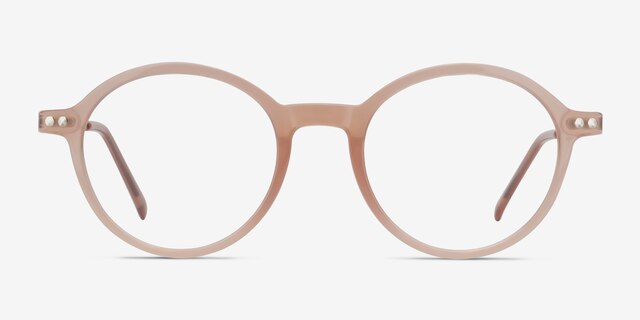 Hijinks Pink MetalEyeglass Frames from EyeBuyDirect, Front View