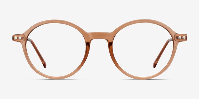 Hijinks Cinnamon Plastic-metalEyeglass Frames from EyeBuyDirect, Front View