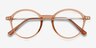 Hijinks Cinnamon Plastic-metalEyeglass Frames from EyeBuyDirect, Closed View