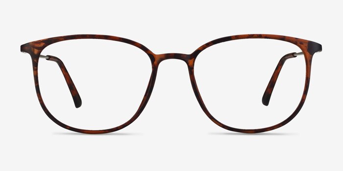 Strike Matte Tortoise Plastic-metal Montures de lunettes de vue d'EyeBuyDirect