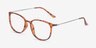 Strike Matte Tortoise Plastic-metalMontures de lunettes de vue d'EyeBuyDirect, Vue d'Angle