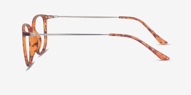 Strike Matte Tortoise Plastic-metalMontures de lunettes de vue d'EyeBuyDirect, Vue de Côté