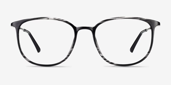 Strike Black striped Metal Eyeglass Frames