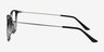 Strike Black Striped MetalEyeglass Frames from EyeBuyDirect, Side View