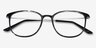 Strike Black Striped MetalEyeglass Frames from EyeBuyDirect, Closed View