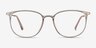 Strike Clear Gray Plastic-metalMontures de lunettes de vue d'EyeBuyDirect, Vue de Face