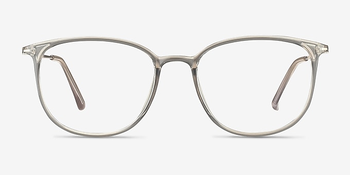 Strike Clear Gray Plastic-metal Eyeglass Frames