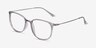 Strike Clear Gray Plastic-metalMontures de lunettes de vue d'EyeBuyDirect, Vue d'Angle