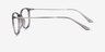 Strike Clear Gray Plastic-metalMontures de lunettes de vue d'EyeBuyDirect, Vue de Côté