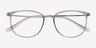 Strike Clear Gray Plastic-metalMontures de lunettes de vue d'EyeBuyDirect, Vue Rapprochée