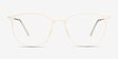 Strike White Plastic, MetalEyeglass Frames from EyeBuyDirect, Front View