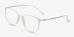 Strike White Plastic, MetalEyeglass Frames from EyeBuyDirect, Angle View