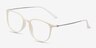 Strike White Plastic-metalEyeglass Frames from EyeBuyDirect, Angle View