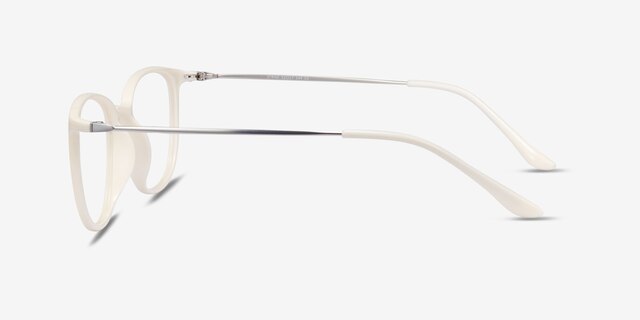 Strike White Plastic-metalEyeglass Frames from EyeBuyDirect, Side View