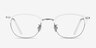 Links White MetalEyeglass Frames from EyeBuyDirect, Front View