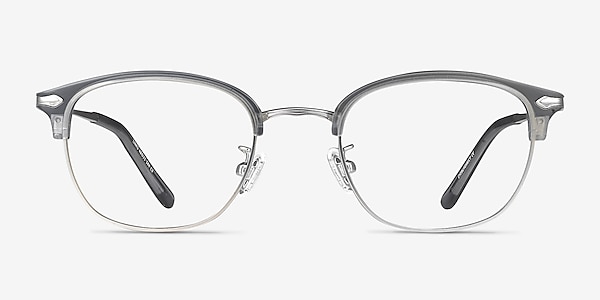 Links Matte Gray Metal Eyeglass Frames