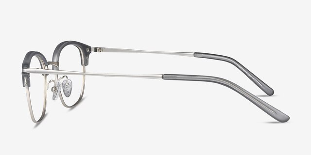 Links Matte Gray MetalEyeglass Frames from EyeBuyDirect, Side View