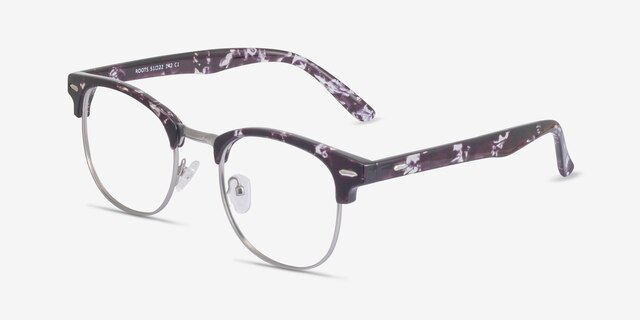 Roots Fleuries Plastic-metalMontures de lunettes de vue d'EyeBuyDirect, Vue d'Angle