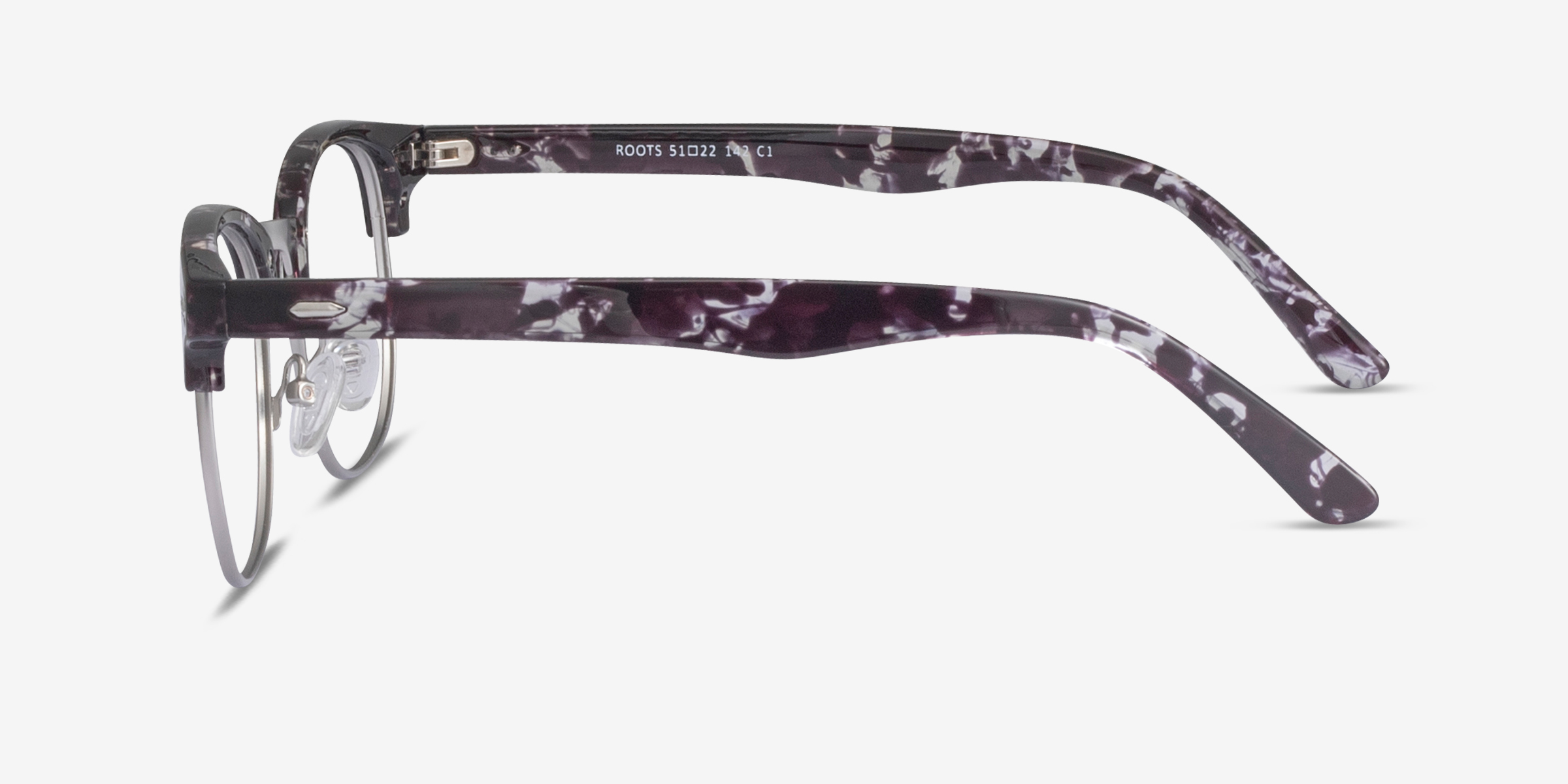 Roots Browline Floral Full Rim Eyeglasses Eyebuydirect