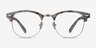 Roots Speckled Gray Plastic-metalEyeglass Frames from EyeBuyDirect, Front View