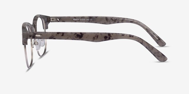Roots Speckled Gray Plastic-metalEyeglass Frames from EyeBuyDirect, Side View