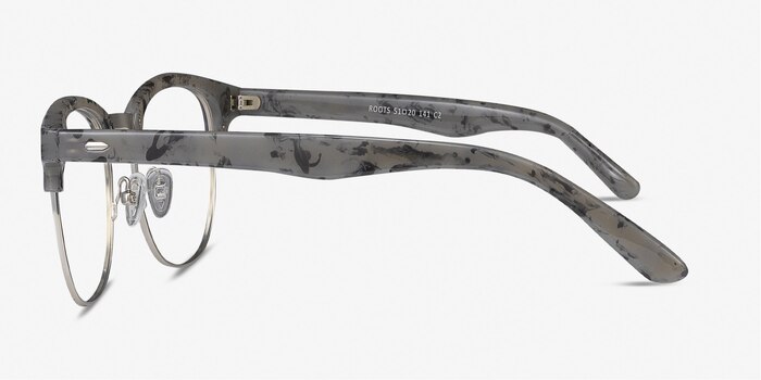 Roots Speckled Gray Plastic-metal Montures de lunettes de vue d'EyeBuyDirect