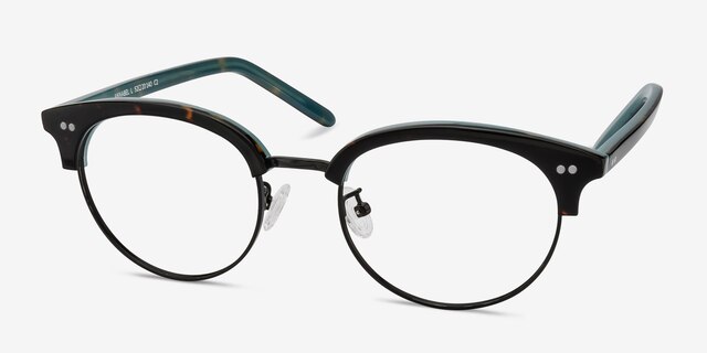 Annabel Tortoise Acetate-metalEyeglass Frames from EyeBuyDirect, Angle View