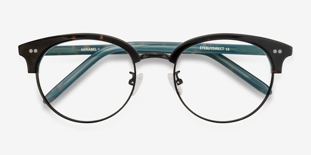 Annabel Tortoise Acetate-metalEyeglass Frames from EyeBuyDirect, Closed View