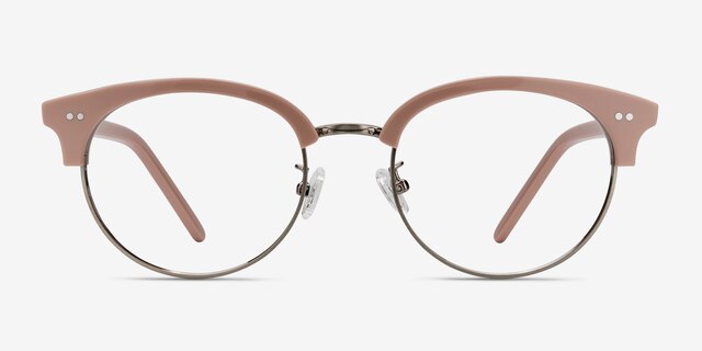 Annabel Pink Acetate-metalEyeglass Frames from EyeBuyDirect, Front View
