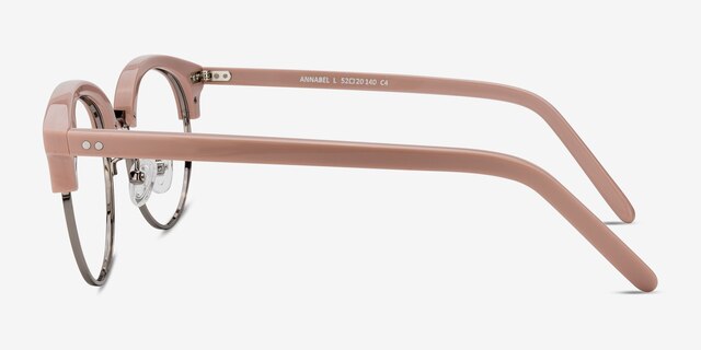 Annabel Pink Acetate-metalEyeglass Frames from EyeBuyDirect, Side View
