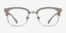 Yokote Gris Plastic-metalMontures de lunettes de vue d'EyeBuyDirect, Vue de Face