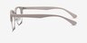 Yokote Gris Plastic-metalMontures de lunettes de vue d'EyeBuyDirect, Vue de Côté