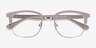 Yokote Gris Plastic-metalMontures de lunettes de vue d'EyeBuyDirect, Vue Rapprochée