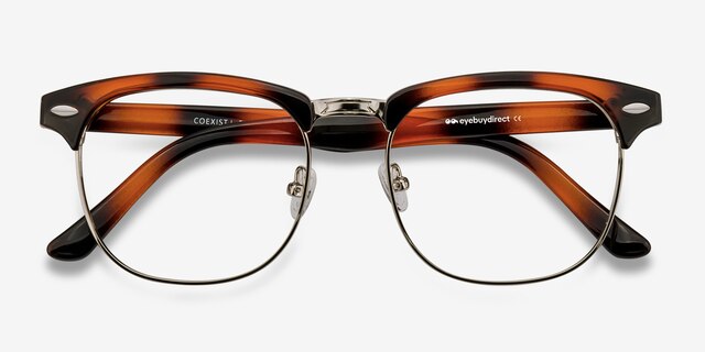 Coexist Tortoise Plastic-metalEyeglass Frames from EyeBuyDirect, Closed View