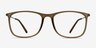 Hurricane Matte Cinnamon Plastic-metalEyeglass Frames from EyeBuyDirect, Front View