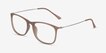 Hurricane Matte Cinnamon Plastic, MetalEyeglass Frames from EyeBuyDirect, Angle View