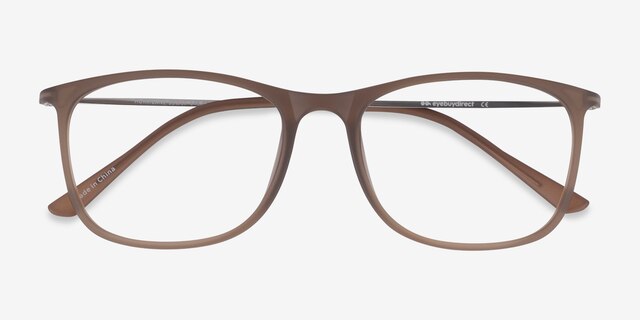 Hurricane Matte Cinnamon Plastic-metalEyeglass Frames from EyeBuyDirect, Closed View