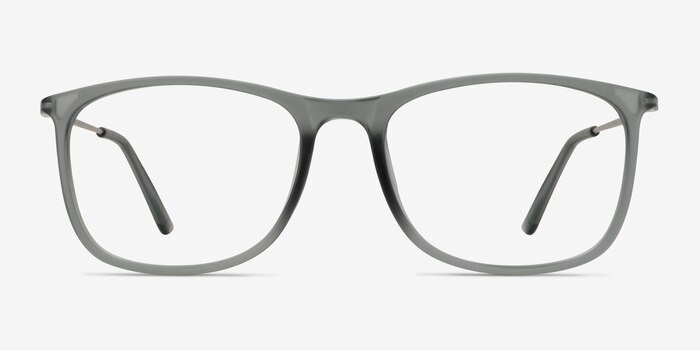 Hurricane Matte Gray Plastic-metal Eyeglass Frames from EyeBuyDirect