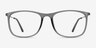 Hurricane Matte Gray Plastic-metalEyeglass Frames from EyeBuyDirect, Front View
