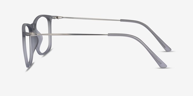 Hurricane Matte Gray Plastic-metalEyeglass Frames from EyeBuyDirect, Side View