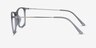 Hurricane Matte Gray Plastic-metalEyeglass Frames from EyeBuyDirect, Side View