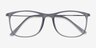 Hurricane Matte Gray Plastic-metalEyeglass Frames from EyeBuyDirect, Closed View