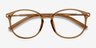 Lindsey Clear Orange Plastic-metalEyeglass Frames from EyeBuyDirect, Closed View