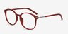 Lindsey Burgundy Plastic-metalMontures de lunettes de vue d'EyeBuyDirect, Vue d'Angle