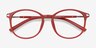 Lindsey Burgundy Plastic-metalMontures de lunettes de vue d'EyeBuyDirect, Vue Rapprochée