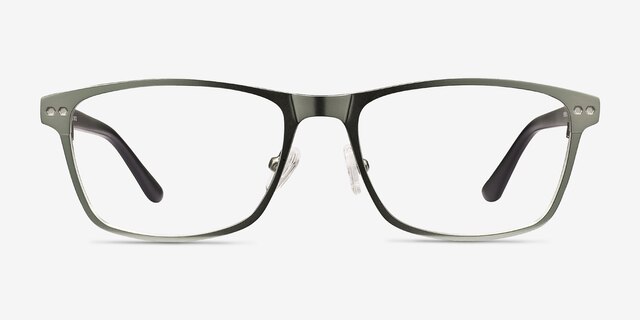 Comity Light Green Acetate-metalEyeglass Frames from EyeBuyDirect, Front View