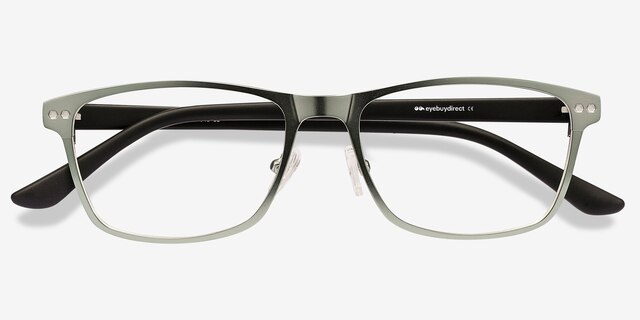 Comity Light Green Acetate-metalEyeglass Frames from EyeBuyDirect, Closed View