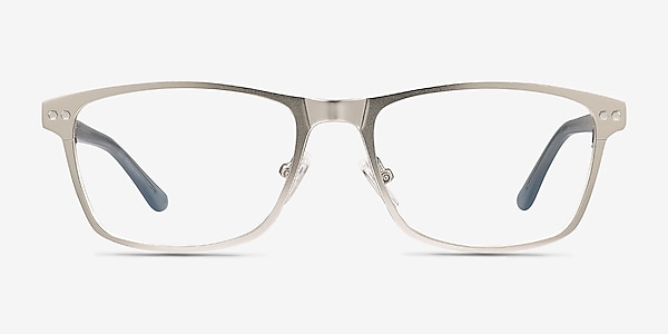 Comity Silver Acetate-metal Eyeglass Frames