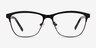 Volary Black Acetate-metalEyeglass Frames from EyeBuyDirect, Front View