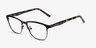 Volary Black Acetate-metalEyeglass Frames from EyeBuyDirect, Angle View